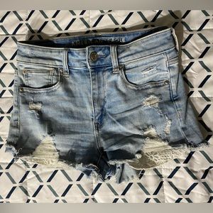 American Eagle Lace Hi Rise Shortie Shorts